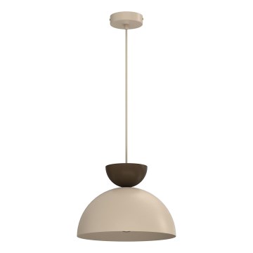 Lámpara colgante con cable NEVIS 1xE27/15W/230V, Ø 29 cm, beige