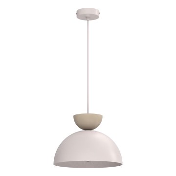 Lámpara colgante con cable NEVIS 1xE27/15W/230V, Ø 29 cm, color crema