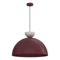 Lámpara colgante con cable NEVIS 1xE27/15W/230V Ø 50 cm burdeos