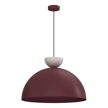 Lámpara colgante con cable NEVIS 1xE27/15W/230V Ø 50 cm burdeos