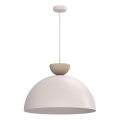 Lámpara colgante con cable NEVIS 1xE27/15W/230V Ø 50 cm crema