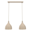 Lámpara colgante con cable NOAK CLASSIC 2xE27/15W/230V beige