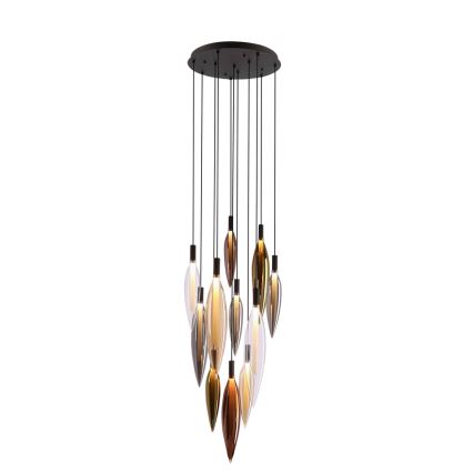 Lámpara colgante con cable NORDIC 11xG9/5W/230V negra