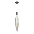 Lámpara colgante con cable NORDIC 1xG9/5W/230V negra/transparente