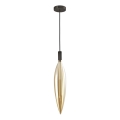 Lámpara colgante con cable NORDIC 1xG9/5W/230V negro/beige ahumado