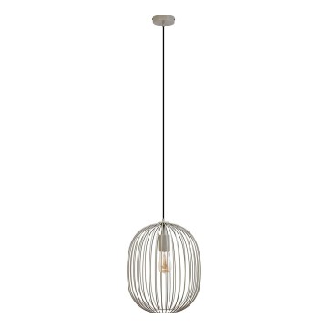 Lámpara colgante con cable OVELLA 1xE27/15W/230V, diámetro 34 cm, beige