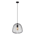 Lámpara colgante con cable OVELLA 1xE27/15W/230V Ø 36 cm negra