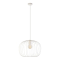 Lámpara colgante con cable OVELLA 1xE27/15W/230V Ø 46 cm color crema