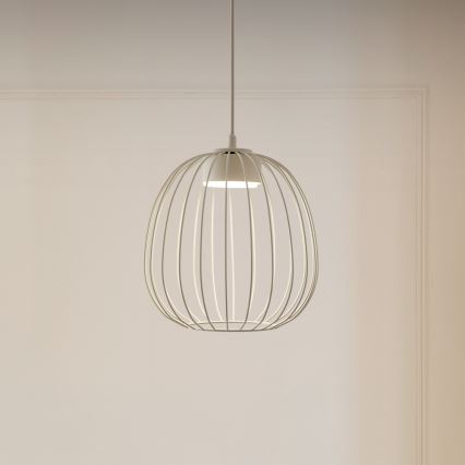 Lámpara colgante con cable OVELLA 1xGX53/10W/230V Ø 25 cm crema