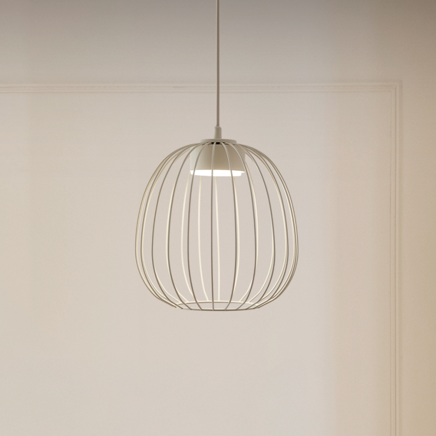 Lámpara colgante con cable OVELLA 1xGX53/10W/230V Ø 25 cm crema