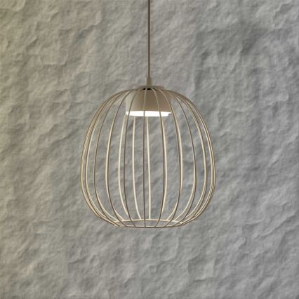 Lámpara colgante con cable OVELLA 1xGX53/10W/230V Ø 25 cm crema
