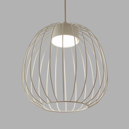 Lámpara colgante con cable OVELLA 1xGX53/10W/230V Ø 25 cm crema