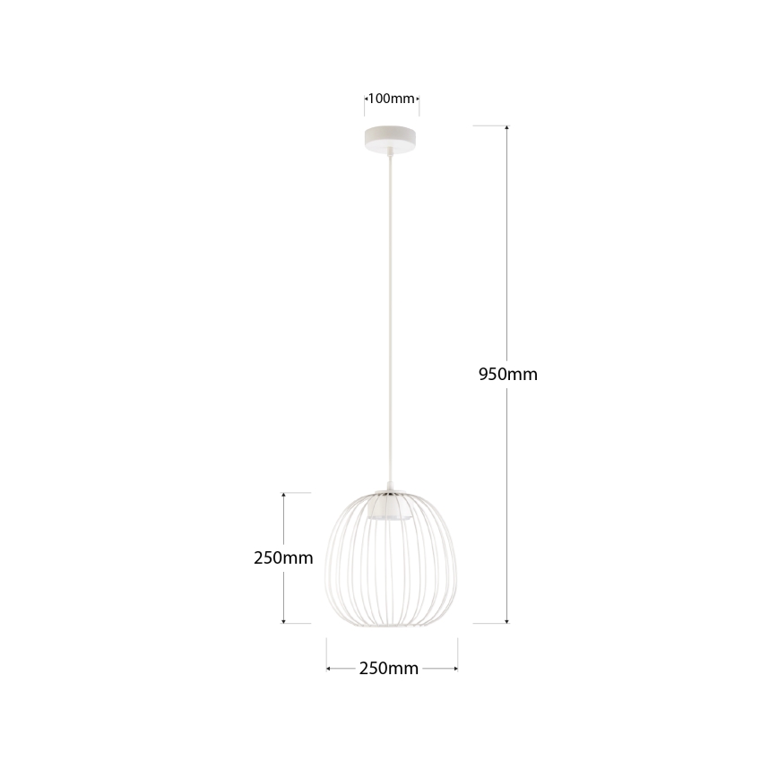 Lámpara colgante con cable OVELLA 1xGX53/10W/230V Ø 25 cm crema