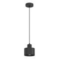Lámpara colgante con cable PARKLA 1xE27/15W/230V negra