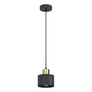 Lámpara colgante con cable PARKLA 1xE27/15W/230V negra
