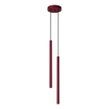 Lámpara colgante con cable PASTELO 2xG9/8W/230V roja