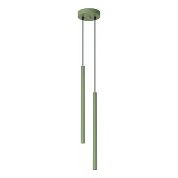 Lámpara colgante con cable PASTELO 2xG9/8W/230V verde