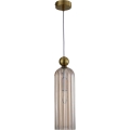 Lámpara colgante con cable PIEGA 1xE14/40W/230V latón/beige ahumado