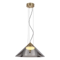 Lámpara colgante con cable PRESTO 1xGX53/10W/230V, diámetro 42 cm, dorado/gris ahumado