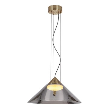 Lámpara colgante con cable PRESTO 1xGX53/10W/230V, diámetro 42 cm, dorado/gris ahumado
