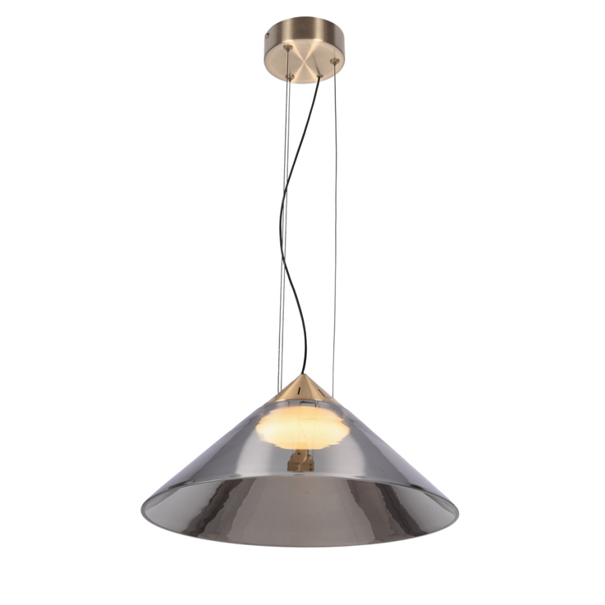 Lámpara colgante con cable PRESTO 1xGX53/10W/230V, diámetro 42 cm, dorado/gris ahumado