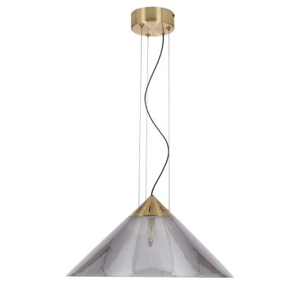 Lámpara colgante con cable PRESTO 1xGX53/10W/230V, diámetro 42 cm, dorado/gris ahumado