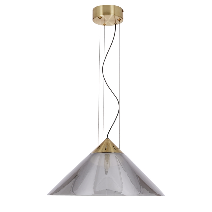 Lámpara colgante con cable PRESTO 1xGX53/10W/230V, diámetro 42 cm, dorado/gris ahumado