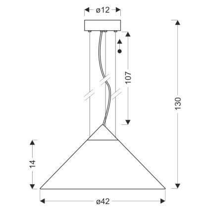 Lámpara colgante con cable PRESTO 1xGX53/10W/230V, diámetro 42 cm, dorado/gris ahumado