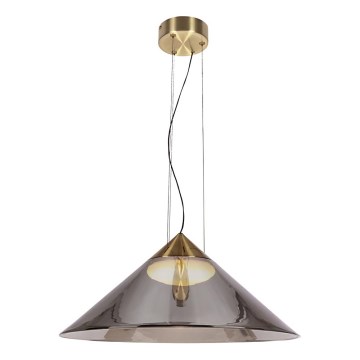 Lámpara colgante con cable PRESTO 1xGX53/10W/230V Ø 50 cm dorado/gris ahumado