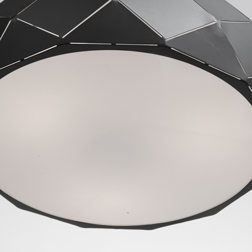 Lámpara colgante con cable REUS 3xE27/40W/230V Ø 47 cm negra