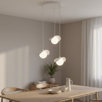 Lámpara colgante con cable RITUAL 3xG9/8W/230V blanca