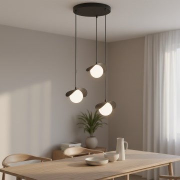 Lámpara colgante con cable RITUAL 3xG9/8W/230V negra