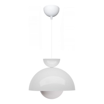 Lámpara colgante con cable SALVA 1xE27/15W/230V blanca
