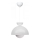 Lámpara colgante con cable SALVA 1xE27/15W/230V blanca