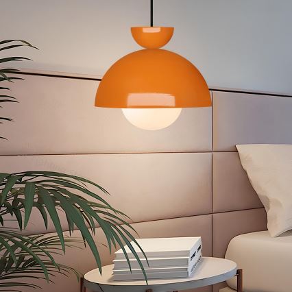 Lámpara colgante con cable SALVA 1xE27/15W/230V naranja