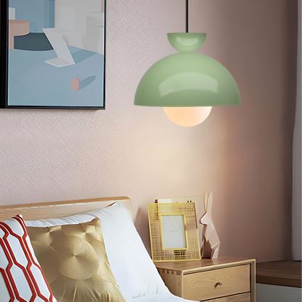 Lámpara colgante con cable SALVA 1xE27/15W/230V verde