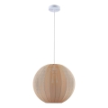 Lámpara colgante con cable SENSAI 1xE27/20W/230V Ø 40 cm beige