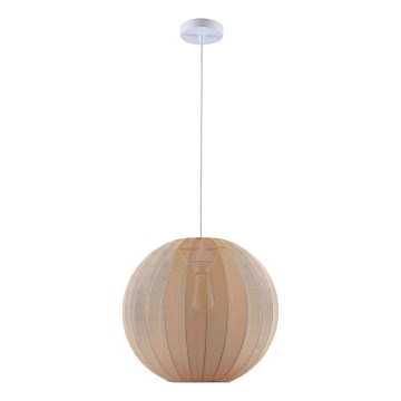Lámpara colgante con cable SENSAI 1xE27/20W/230V Ø 40 cm beige