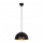 Lámpara colgante con cable SIVANI 1xE27/40W/230V Ø 30 cm negra/cobre