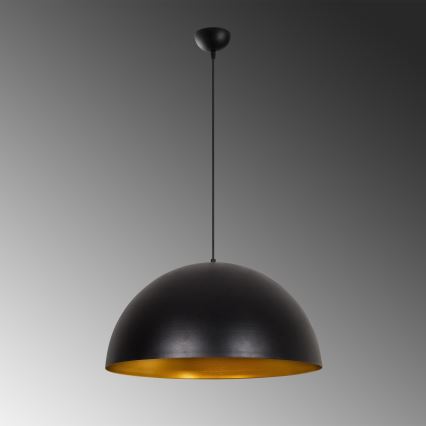 Lámpara colgante con cable SIVANI 1xE27/40W/230V Ø 60 cm negro/cobre