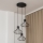 Lámpara colgante con cable SOLANO 3xE27/15W/230V negro/cromo brillante