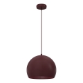 Lámpara colgante con cable SOOL 1xE27/15W/230V diámetro 27 cm burdeos