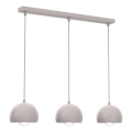 Lámpara colgante con cable SOOL 3xE27/15W/230V color crema