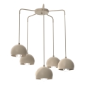 Lámpara colgante con cable SOOL 5xE27/15W/230V beige