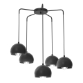 Lámpara colgante con cable SOOL 5xE27/15W/230V negra