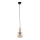 Lámpara colgante con cable SOPHIA 1xE14/10W/230V negra/beige ahumado