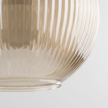 Lámpara colgante con cable SOPHIA 1xE14/10W/230V negra/beige ahumado