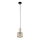 Lámpara colgante con cable SOPHIA 1xE14/10W/230V negro/beige ahumado