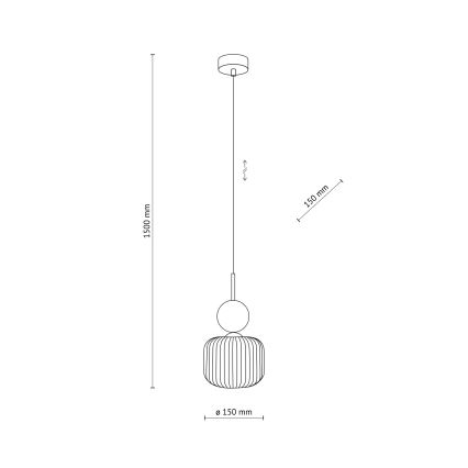 Lámpara colgante con cable SOPHIA 1xE14/10W/230V negro/verde/beige ahumado