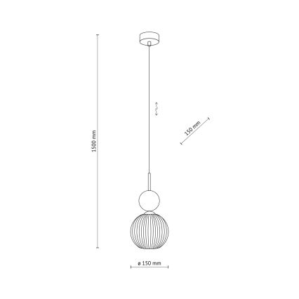 Lámpara colgante con cable SOPHIA 1xE14/10W/230V negro/verde/beige ahumado